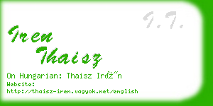 iren thaisz business card